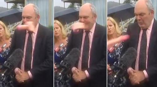 Protest. Un penis durduliu și roz întâlnește figura unui politician (VIDEO)