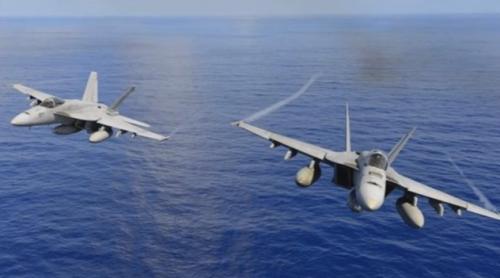 Două avioane de luptă F-18 americane s-au ciocnit în aer și s-au prăbuşit în Atlantic! (VIDEO)