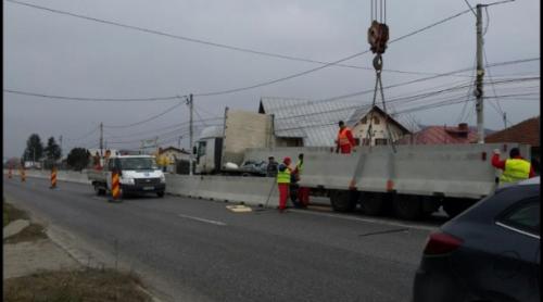 Începe montarea separatoarelor de sens pe DN1, în zonele Metro şi Otopeni