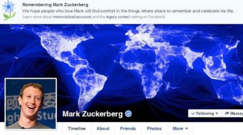 GAFĂ URIAŞĂ la Facebook: A anunţat, din greşeală, moartea lui Mark Zuckerberg!