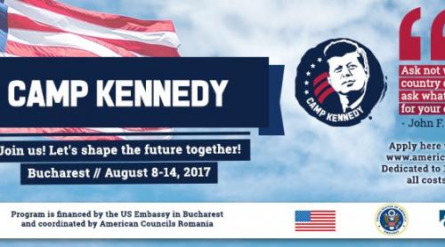 Liceenii români sunt invitaţi să candideze la programul Camp Kennedy 2017