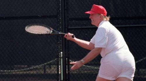 No comment: Donald Trump, în chiloți la tenis! (FOTO)