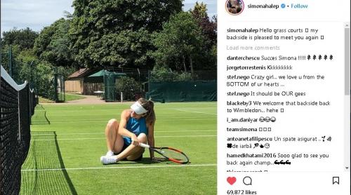 Simona Halep a ajuns la Wimbledon. Primele imagini de la antrenamente, postate de ea pe reţelele de socializare