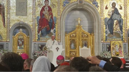 Papa Francisc, la Catedrala Naţională, despre curajul de a ne angaja să iertăm
