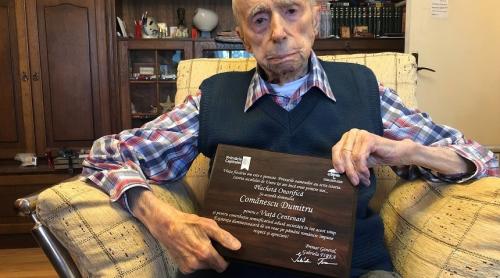 Bucureşteanul Dumitru Comânescu, în vârstă de 111 ani şi 3 luni, declarat oficial al treilea cel mai longeviv bărbat al Planetei