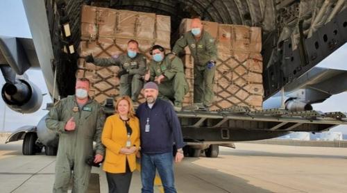 A sosit al treilea transport cu materiale de protecție: peste 45 tone de echipamente aduse din Coreea de Sud