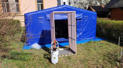Coronavirus în Sibiu: Stație de decontaminare construită de profesorii Facultății de Inginerie a fost donată Spitalului Județean