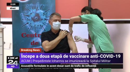 Klaus Iohannis s-a vaccinat în direct