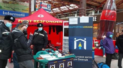CFR Călători a deschis o casă de bilete prioritară pentru refugiați, în Gara de Nord București
