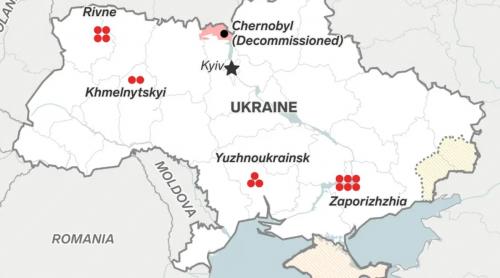 Forțele ruse se apropie de cea de-a doua centrală nucleară ca mărime din Ucraina