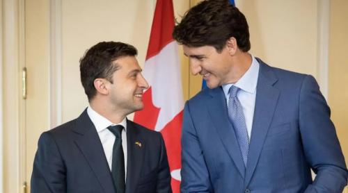 Zelensky discută cu premierul canadian Trudeau despre sancțiunile asupra Rusiei