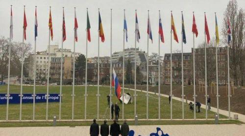 Consiliul Europei exclude oficial Rusia: drapelul Rusiei a fost îndepărtat din fața Palatului Europei