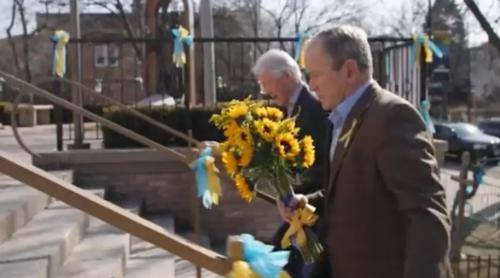 Bill Clinton și George W. Bush își arată împreună sprijinul pentru poporul ucrainean