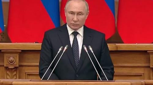 Putin: „Vom răspunde amenințărilor cu mijloace neutilizate până acum”