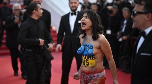 Festivalul de la Cannes: o femeie denunță violurile rușilor în Ucraina pe covorul roșu