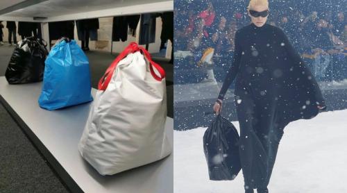 "Un omagiu adus Ucrainei": noul model de geantă  Balenciaga costă 1400€ și arată ca un sac de gunoi 