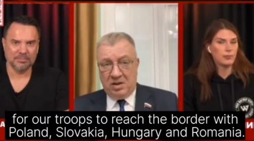 Obiectivul principal al Kremlinului este să ajungă la granițele Ucrainei cu România, Polonia, Slovacia și Ungaria, susține un deputat rus
