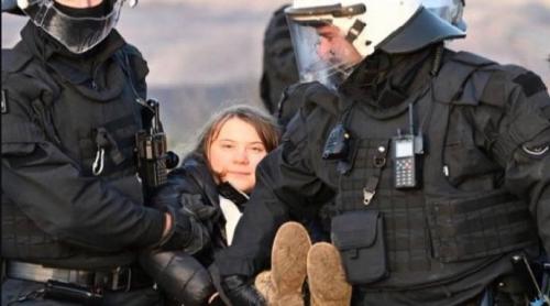 Greta Thunberg nu renunță: a fost arestată din nou în timpul unei demonstrații împotriva minelor de cărbune (video)