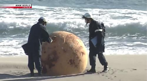 O sferă misterioasă a apărut pe o plajă din Japonia: autoritățile recunosc că nu au nicio explicație