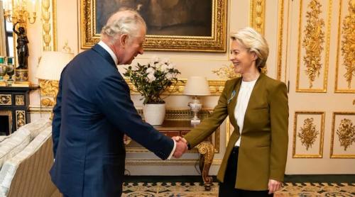 Ursula von der Leyen s-a întâlnit cu Regele Charles: "sprijin neclintit pentru Ucraina și lupta împotriva schimbărilor climatice globale"