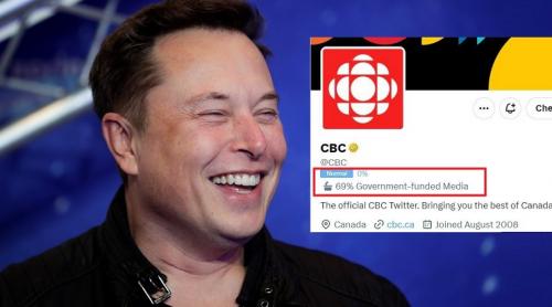 Twitter a schimbat eticheta postului canadian CBC în „69% finanțat de guvern” după plângerile lui Trudeau