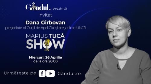 Marius Tucă Show începe miercuri, 26 aprilie, de la ora 20.00, live pe gândul.ro. Invitată: Dana Gîrbovan (VIDEO)