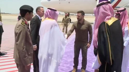 Zelensky a sosit în Arabia Saudită pentru summitul Ligii Arabe