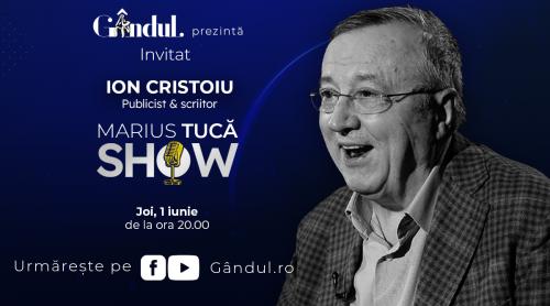 Marius Tucă Show începe joi, 1 iunie, de la ora 20.00, live pe gândul.ro. Invitat: Ion Cristoiu (VIDEO)