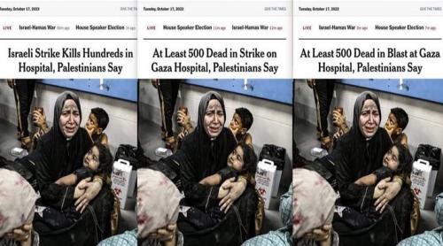 New York Times: Videoclipul Al Jazeera cu o rachetă care explodează nu explică ceea ce s-a întâmplat la spitalul din Gaza