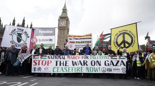 Manifestatii la Londra, Paris și Zurich în sprijinul palestinienilor