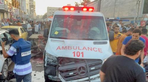Armata israeliană susține că au efectuat atacuri aeriene asupra unei ambulanțe folosite de Hamas în nordul Gazei