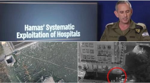 Armata israeliană a prezentat imagini care acuză Hamas că folosește spitalele drept scuturi