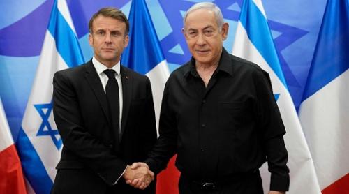 Netanyahu îi răspunde lui Macron: Hamas e responsabil pentru moartea civililor în Gaza, nu condamna Israelul