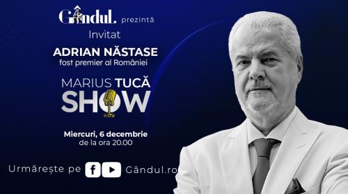 Marius Tucă Show începe miercuri, 6 decembrie, de la ora 20.00, live pe gândul.ro. Invitat: Adrian Năstase (VIDEO)