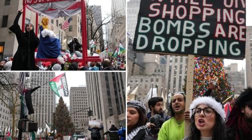 New York: Protestatarii pro-palestinieni scandează „Crăciunul este anulat”