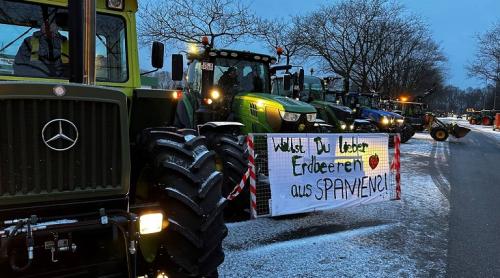 Fermierii germani blochează drumurile pentru a protesta împotriva reducerii subvențiilor