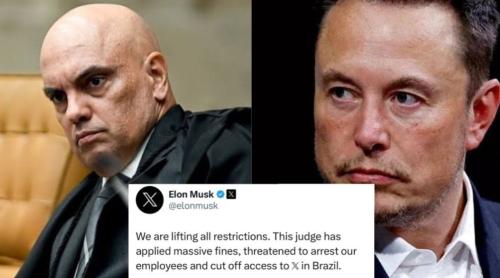 Elon Musk cere demiterea judecătorului Curții Supreme din Brazilia după interzicerea unor conturi pe X