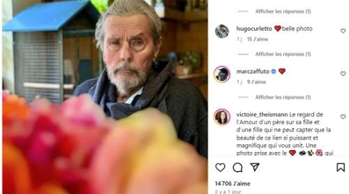 Fiica lui Alain Delon a publicat o fotografie a actorului în vârstă de 88 de ani însoțită de un mesaj emoționant 