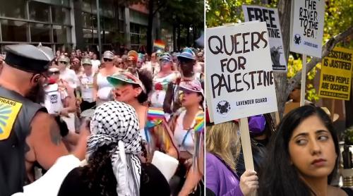 Protestatarii pro-Palestina s-au ciocnit cu participanții la marșul LGBTQ Gay Pride