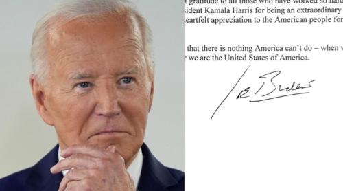Cresc speculațiile online despre semnătura lui Joe Biden pe scrisoarea de renunțare la cursa prezidențială