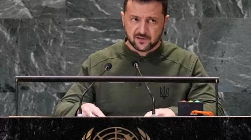 Rusia trebuie să fie „forțată” să facă „pace”, spune Zelensky la ONU