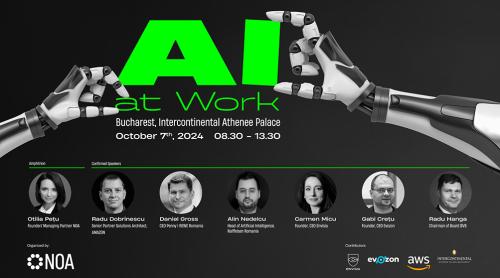  „AI at Work”, REVOLUȚIE în tehnologie. Noul chatbot AI dedicat consultanței fiscale, prezentat de compania NOA: "Prețuim inovația"