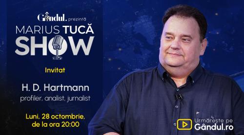 Marius Tucă Show începe luni, 28 octombrie, de la ora 20.00, live pe Gândul. Invitat: H. D. Hartmann (VIDEO)