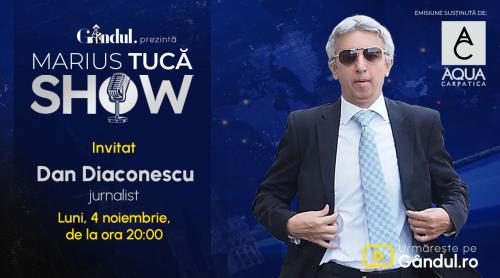 Marius Tucă Show începe luni, 4 noiembrie, de la ora 20.00, live pe Gândul. Invitat: Dan Diaconescu (VIDEO)