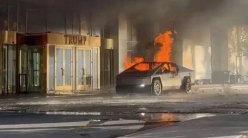 Explozia unui Cybertruck Tesla la hotelul Trump din Las Vegas: un posibil act de terorism
