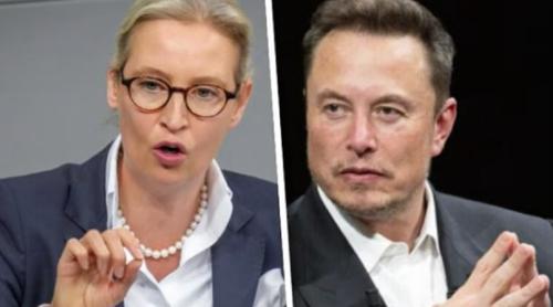 „Nu trebuie să fii foarte inteligent pentru a realiza că nu poți conduce o țară industrială doar cu energie eoliană și solară”, spune Alice Weidel în discutia cu Musk