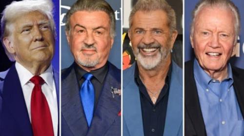 Trump îi alege pe Mel Gibson, Sylvester Stallone și Jon Voight drept „ambasadori” de la Hollywood