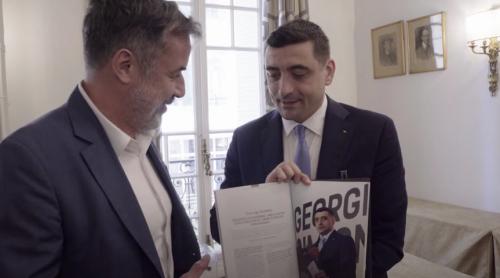 George Simion în fața presei franceze: „Nu vrem să părăsim UE. Vrem s-o schimbăm din interior”
