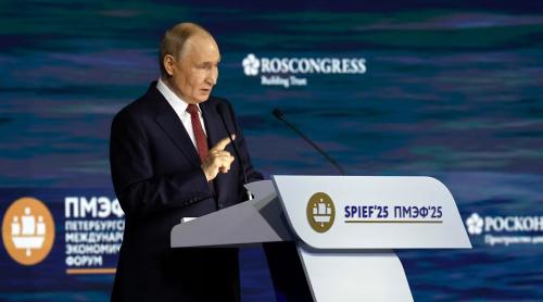 „Economia noastră devine mai calitativă, mai complexă și mai diversificată”: Putin proclamă sfârșitul ordinii occidentale
