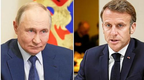 Vladimir Putin și Emmanuel Macron au vorbit la telefon pentru prima dată din 2022